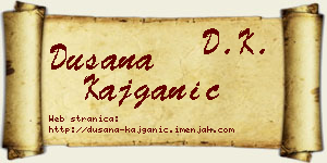 Dušana Kajganić vizit kartica